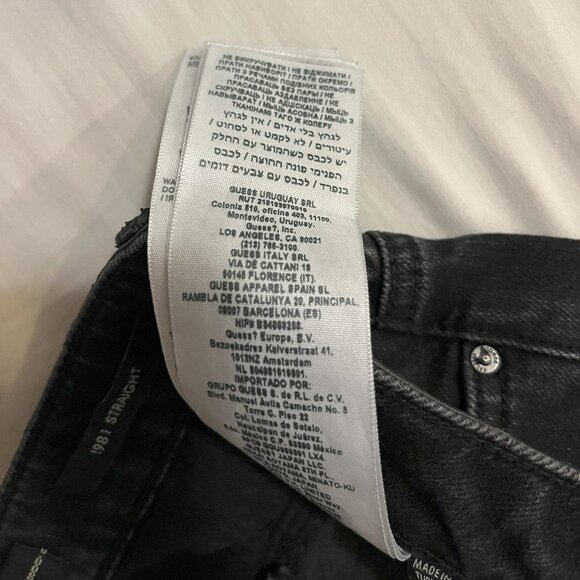Guess Women's 1981 Straight Leg Jeans, Size 26, Black - Picture 8 of 8